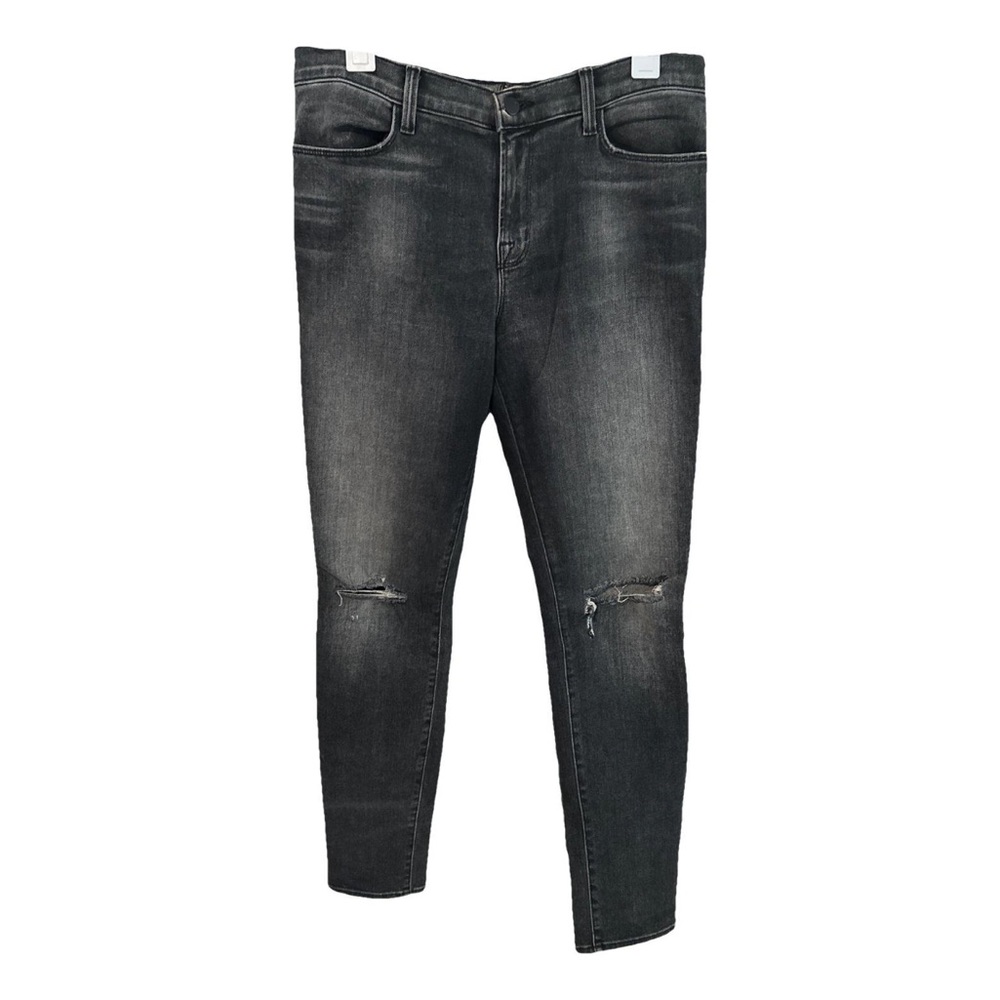 J Brand Gray Skinny Distressed Jeans